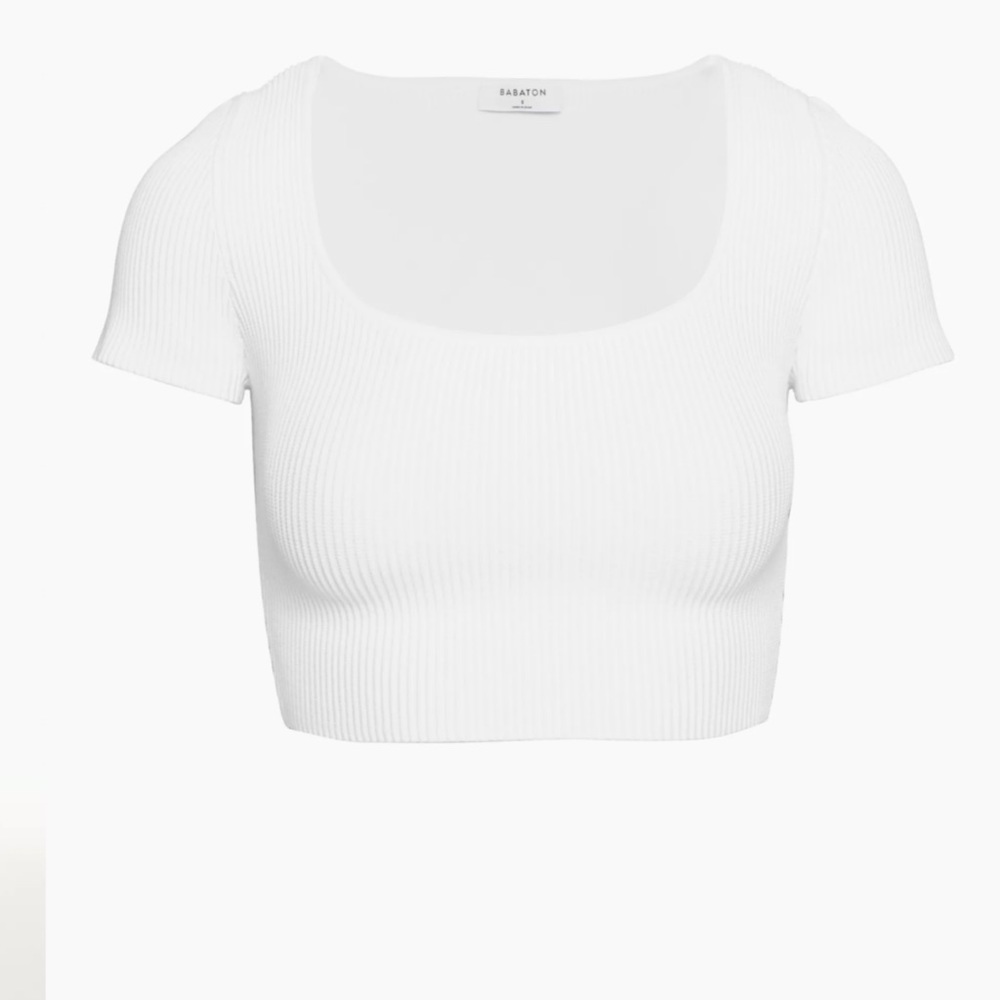 aritzia babaton squareneck sculpt knit top